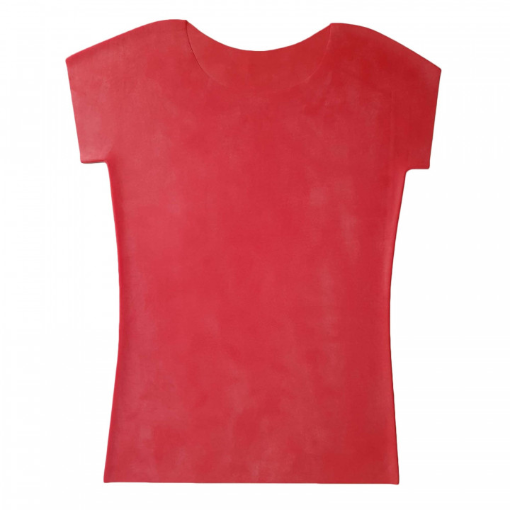 Latex-T-Shirt Rot Unisex Naturlatex Gummi Einheitsgröße