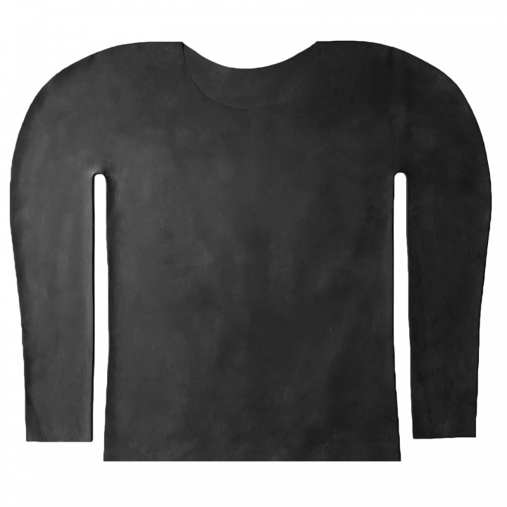 Latex-Shirt mit langen Ärmeln Schwarz Unisex Naturlatex Gummi Einheitsgröße