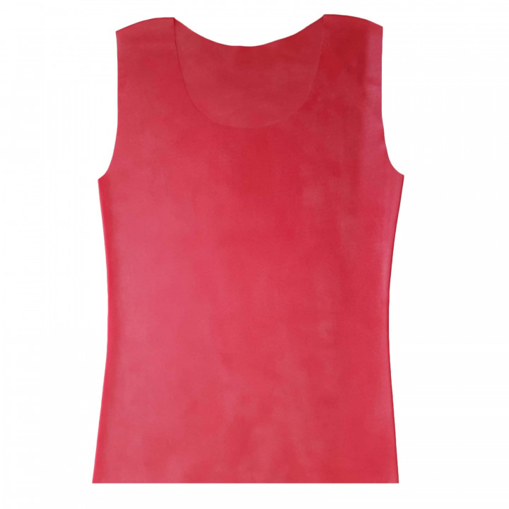Red Latex Tank Top Sleeveless Rubber Vest Top Unisex 100% Natural Latex