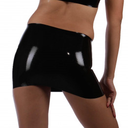 Womens Black Latex Mini Skirt Rubber Miniskirt 100% Natural Latex One Size