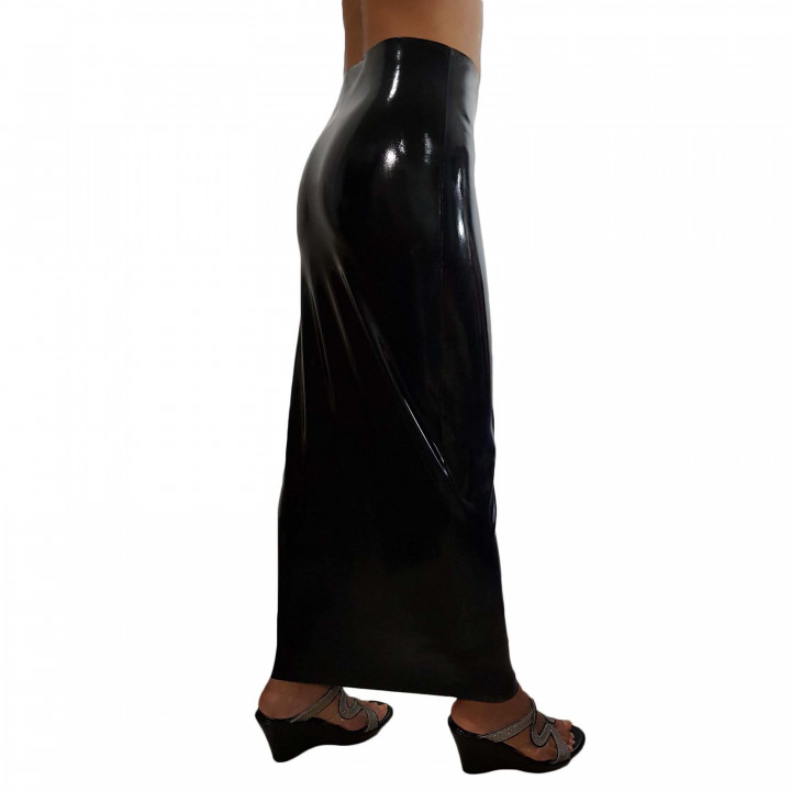 Latex-Humpelrock Schwarz Damen Naturlatex Gummi Einheitsgröße