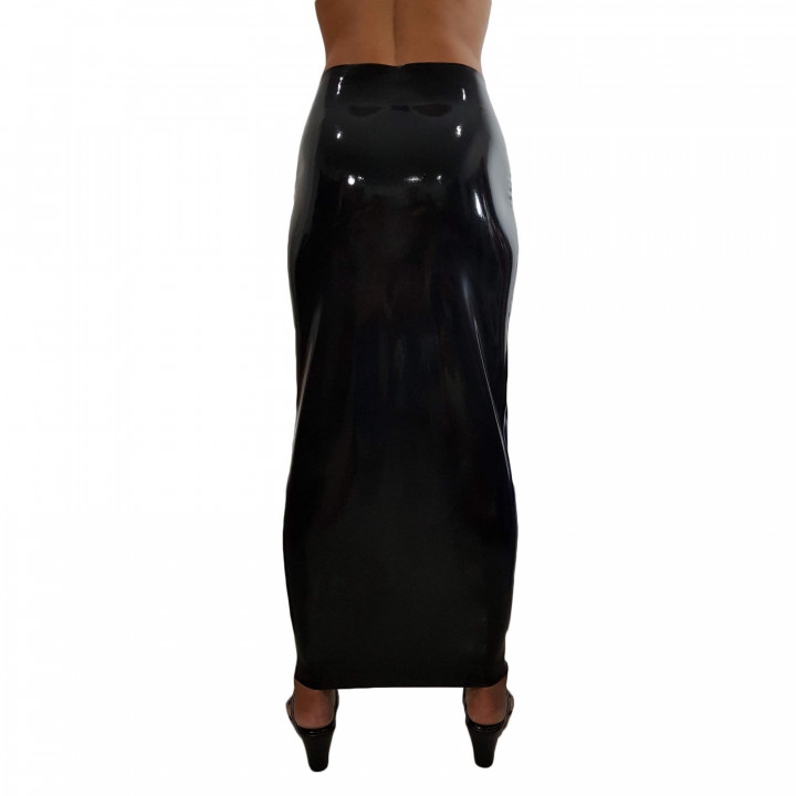 Latex-Humpelrock Schwarz Damen Naturlatex Gummi Einheitsgröße