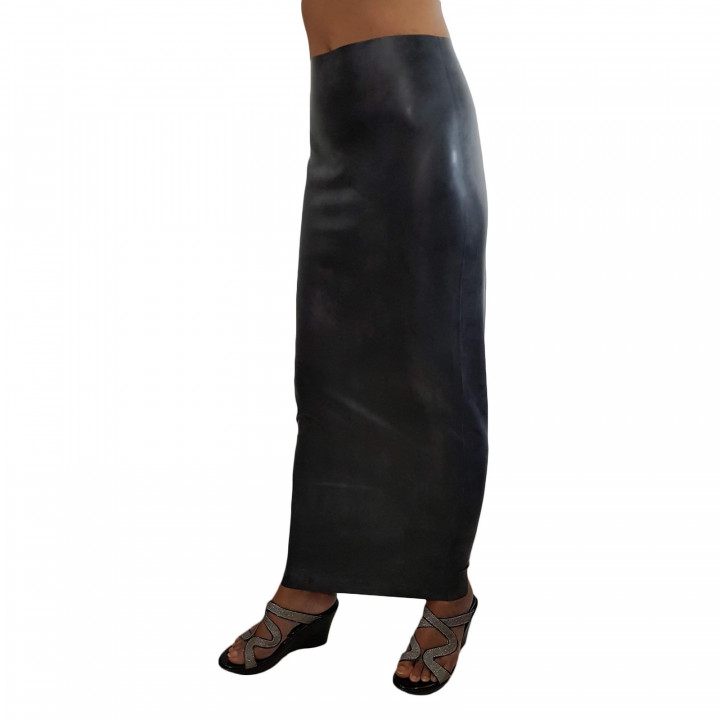 Latex-Humpelrock Schwarz Damen Naturlatex Gummi Einheitsgröße