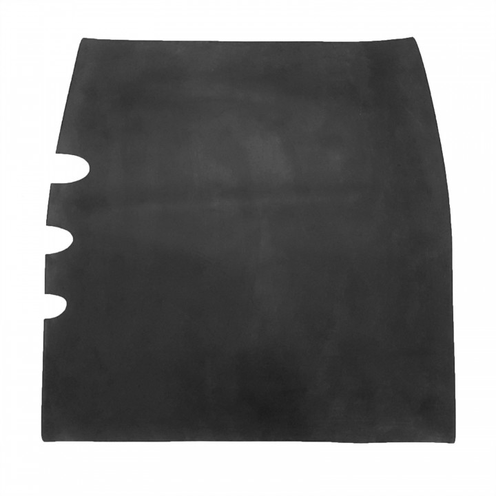 Womens Black Latex Mini Skirt Cut Out Side Rubber Miniskirt Natural Latex