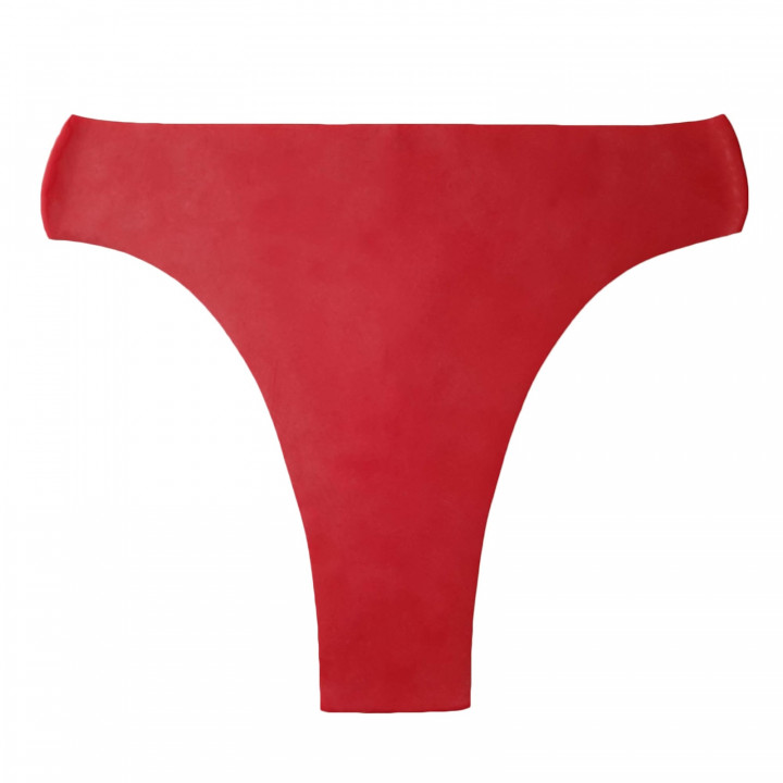 Womens Red Latex G-String Thong Rubber Panties 100% Natural Latex One Size