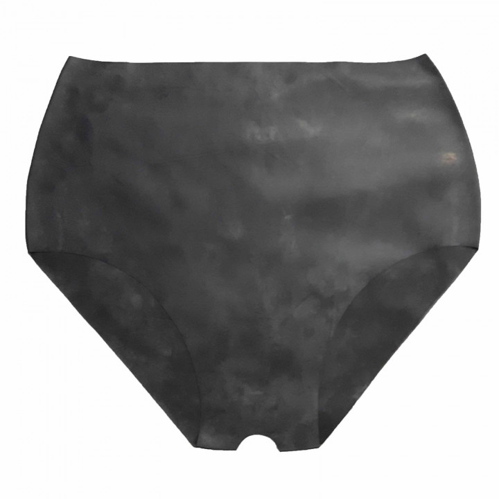 Womens Black Latex Crotchless Briefs Open Crotch Panties 100% Natural Rubber
