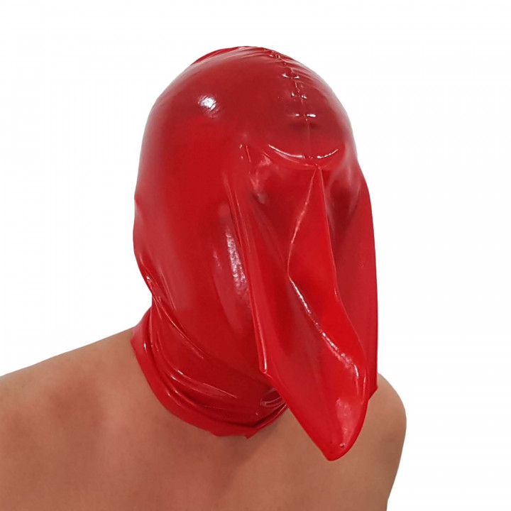 Latexmaske Rebreather Rot Unisex Naturlatex Gummi Einheitsgröße