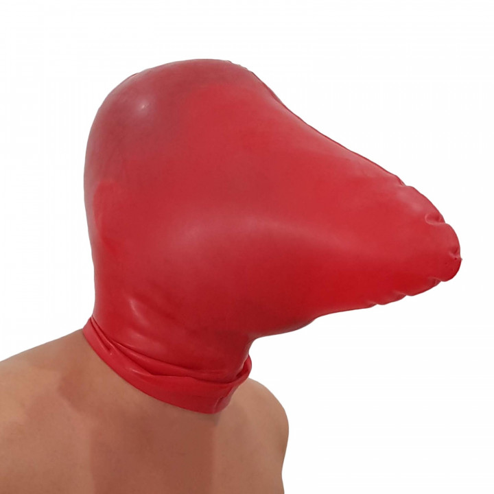 Latexmaske Rebreather Rot Unisex Naturlatex Gummi Einheitsgröße