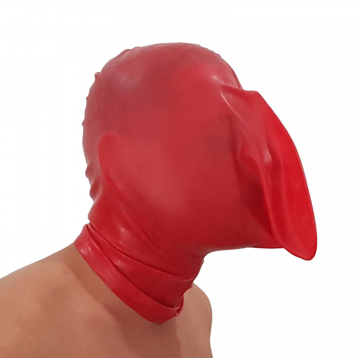 Latexmaske Rebreather Rot Unisex Naturlatex Gummi Einheitsgröße