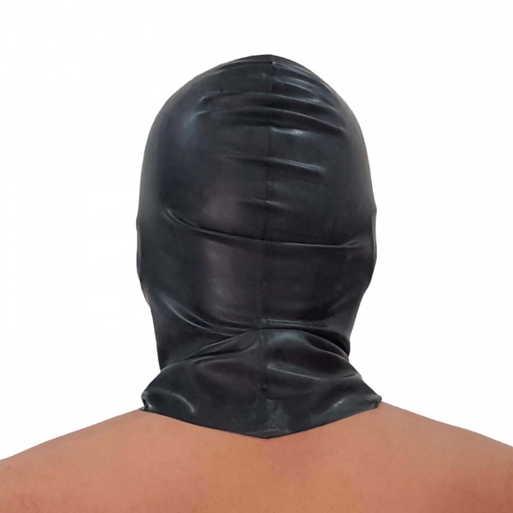 Latexmaske Rebreather Schwarz Unisex Naturlatex Gummi Einheitsgröße