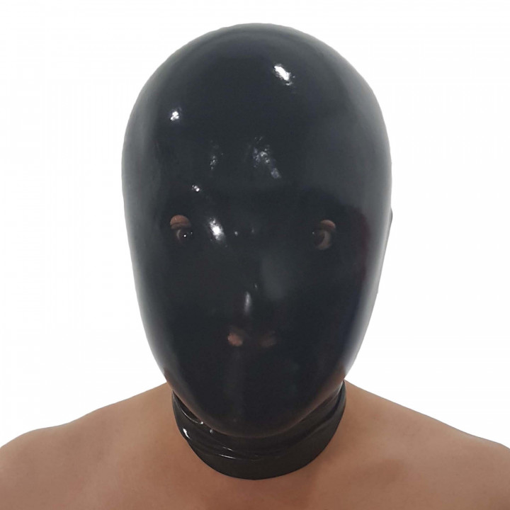 Latexmaske anatomisch Schwarz Unisex Naturlatex Gummi Einheitsgröße