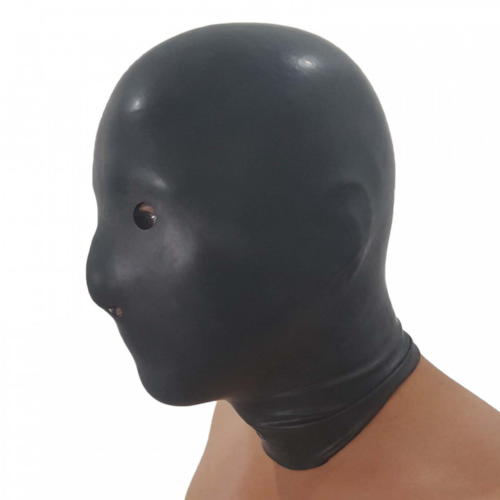 Latexmaske anatomisch Schwarz Unisex Naturlatex Gummi Einheitsgröße