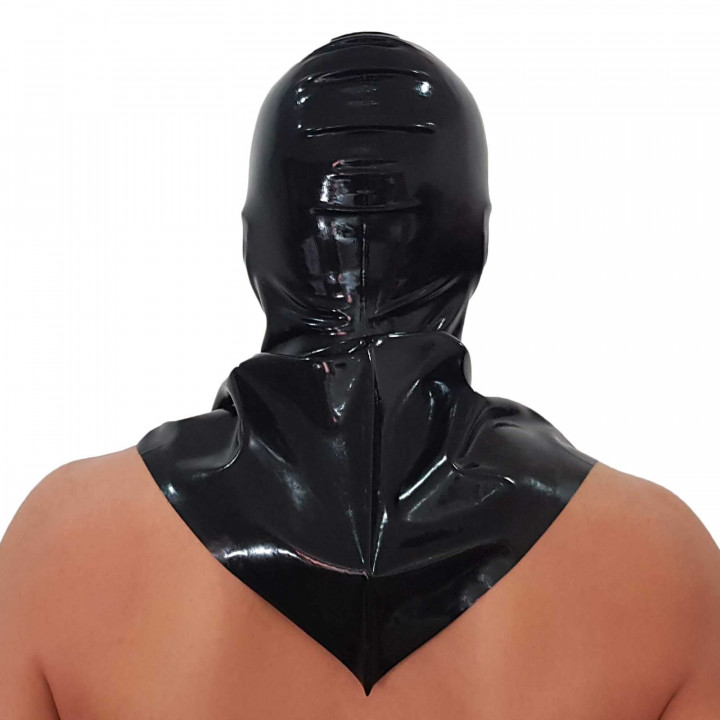 Latex-Henkersmaske Schwarz Unisex Naturlatex Gummi Einheitsgröße