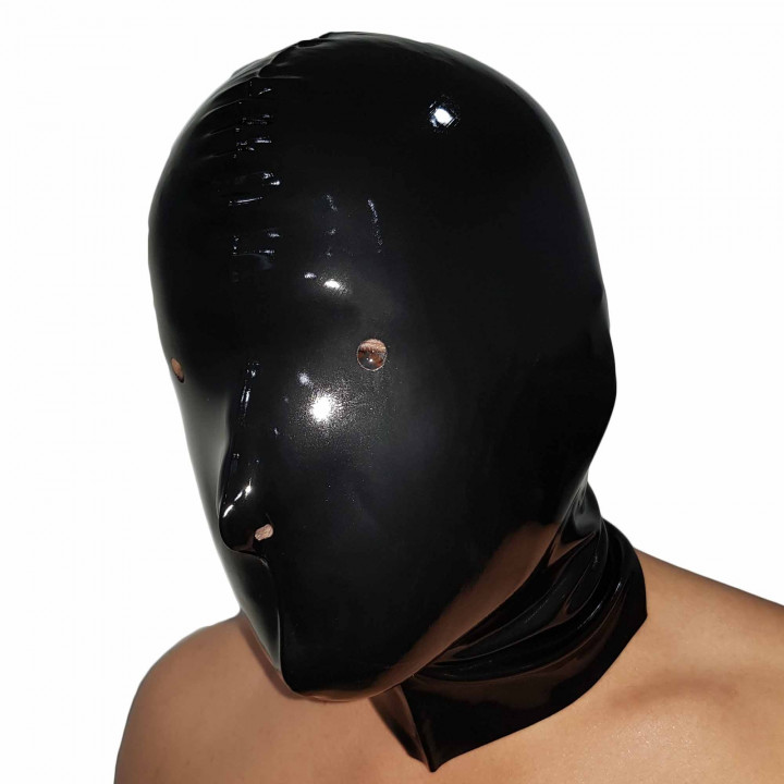 Latexmaske Schwarz Unisex Naturlatex Gummi Einheitsgröße