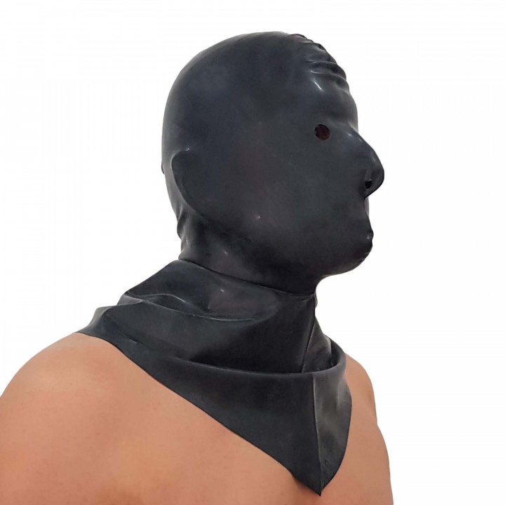 Latex-Henkersmaske Schwarz Unisex Naturlatex Gummi Einheitsgröße