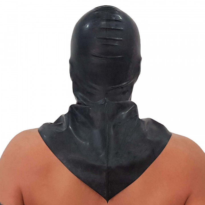 Latex-Henkersmaske Schwarz Unisex Naturlatex Gummi Einheitsgröße