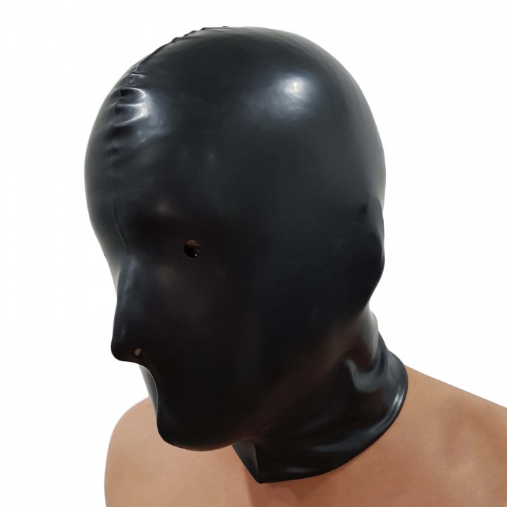 Latexmaske Schwarz Unisex Naturlatex Gummi Einheitsgröße