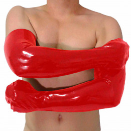 Latex-Fausthandschuhe Mittens Rot Unisex Naturlatex Gummi Einheitsgröße