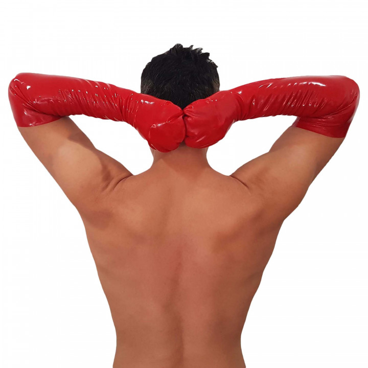 Red Latex Mittens Rubber Bondage Mitts 100% Natural Latex Unisex One Size