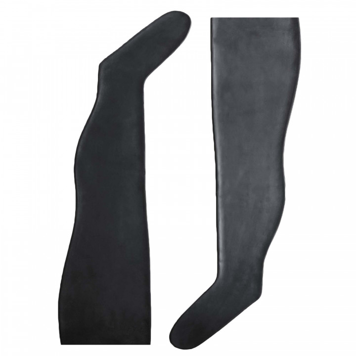 Womens Black Latex Stockings Rubber Thigh High Stockings 100% Natural Latex
