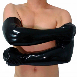 Black Latex Mittens Rubber Bondage Mitts 100% Natural Latex Unisex One Size
