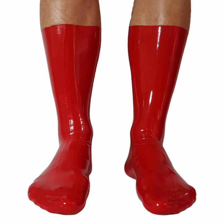 Latex-Socken Rot Unisex Naturlatex Gummi Einheitsgröße
