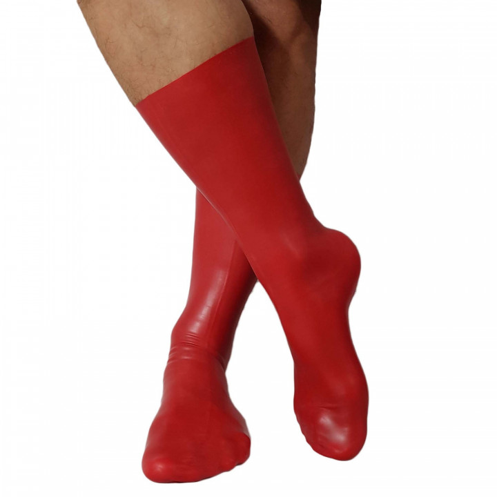 Latex-Socken Rot Unisex Naturlatex Gummi Einheitsgröße