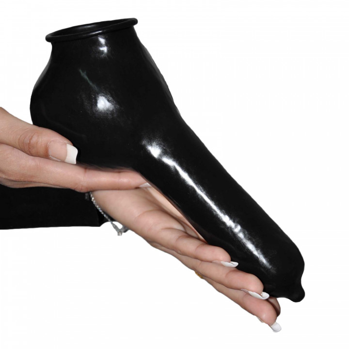 Black Latex Cock and Ball Sheath Mens Rubber Sheath 100% Natural Latex One Size