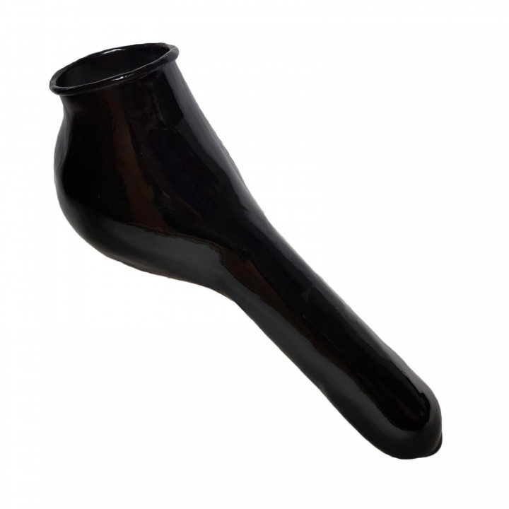 Black Latex Cock and Ball Sheath Mens Rubber Sheath 100% Natural Latex One Size