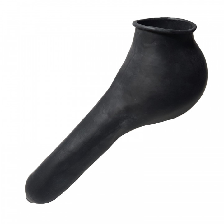 Black Latex Cock and Ball Sheath Mens Rubber Sheath 100% Natural Latex One Size