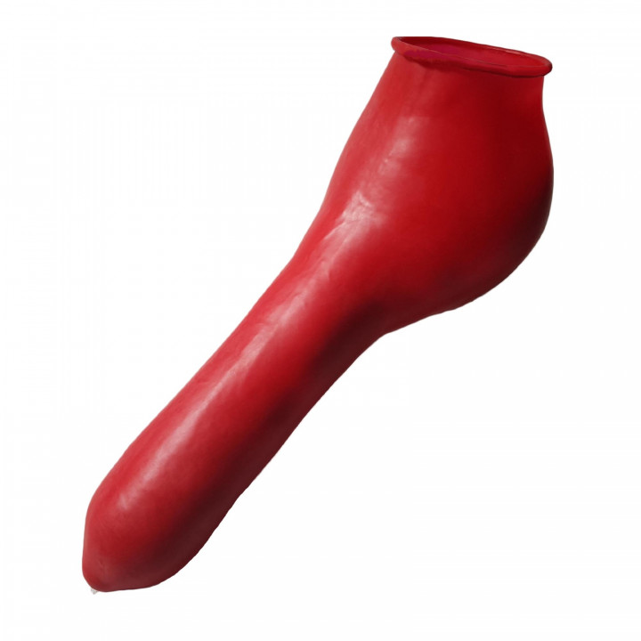 Latex-Hodenkondom Rot Herren Naturlatex Gummi Einheitsgröße