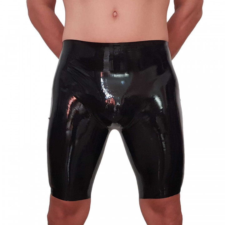 Latex-Radlerhose großer Schnitt Schwarz Herren Naturlatex Gummi Einheitsgröße
