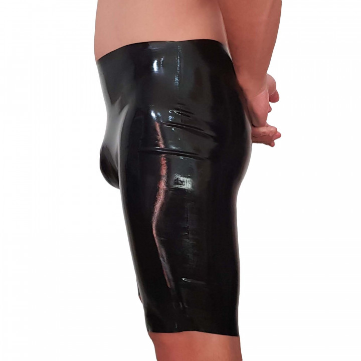 Latex-Radlerhose großer Schnitt Schwarz Herren Naturlatex Gummi Einheitsgröße