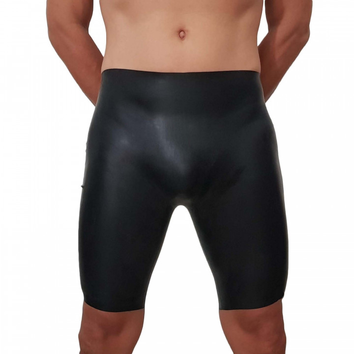 Latex-Radlerhose großer Schnitt Schwarz Herren Naturlatex Gummi Einheitsgröße