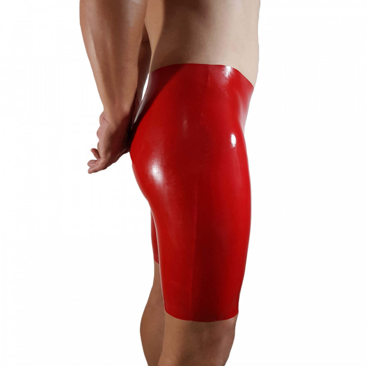 Latex-Radlerhose großer Schnitt Rot Herren Naturlatex Gummi Einheitsgröße