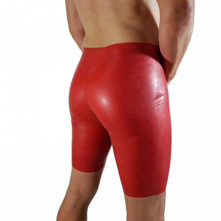 Latex-Radlerhose großer Schnitt Rot Herren Naturlatex Gummi Einheitsgröße