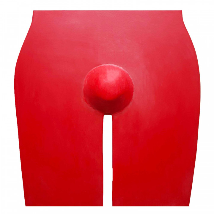 Latex-Radlerhose großer Schnitt Rot Herren Naturlatex Gummi Einheitsgröße