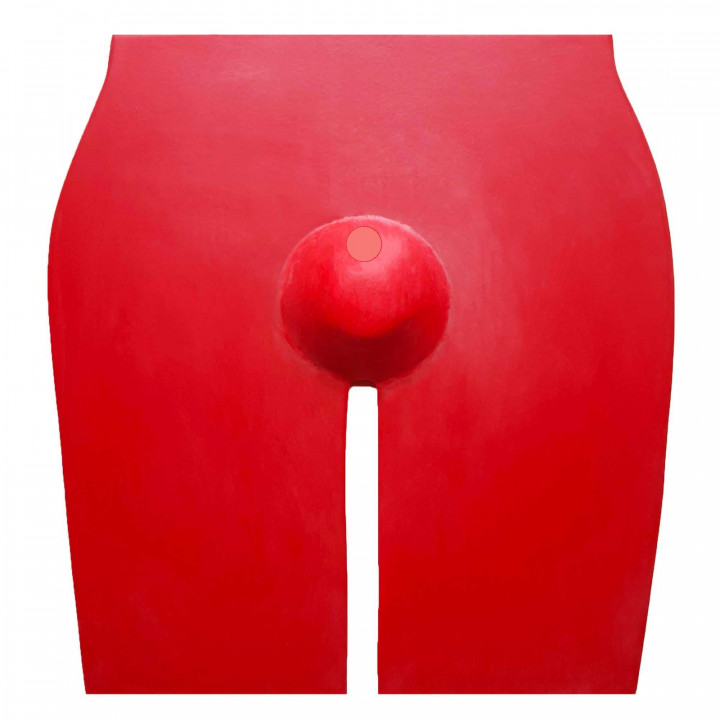 Mens Red Latex Cycling Shorts with Penis Hole Open Front Rubber Shorts Latex