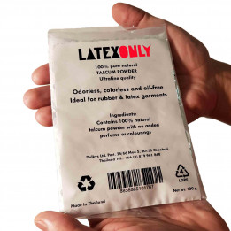 Talc Powder 100g Refill Bag for Latex Clothing Pure Unscented No Additives