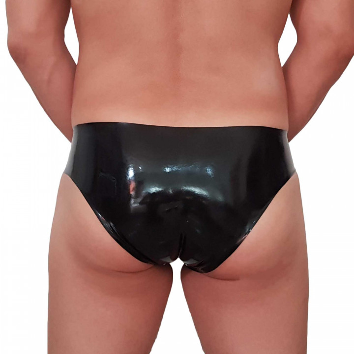 Mens Black Latex Underpants Rubber Briefs Underwear 100% Natural Latex One Size