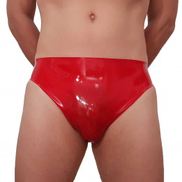 Mens Red Latex Underpants Rubber Briefs Underwear 100% Natural Latex One Size