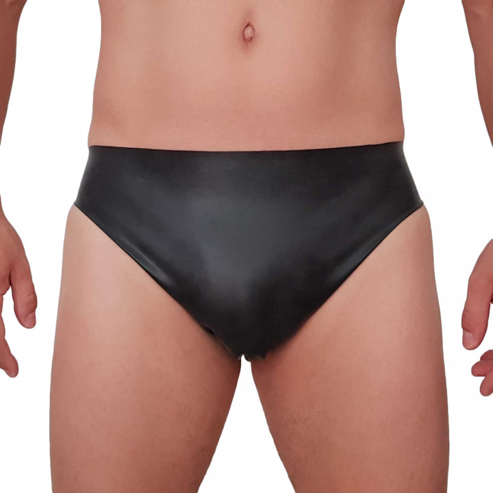 Mens Black Latex Underpants Rubber Briefs Underwear 100% Natural Latex One Size