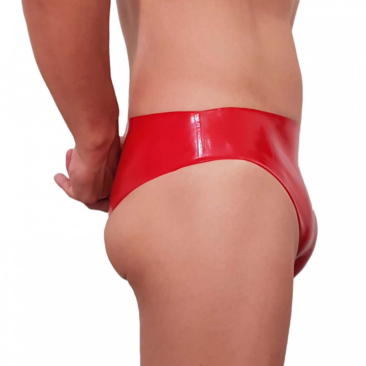 Mens Red Latex Underpants Rubber Briefs Underwear 100% Natural Latex One Size