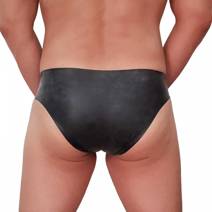 Mens Black Latex Underpants Rubber Briefs Underwear 100% Natural Latex One Size