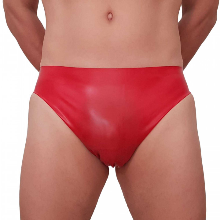 Mens Red Latex Underpants Rubber Briefs Underwear 100% Natural Latex One Size