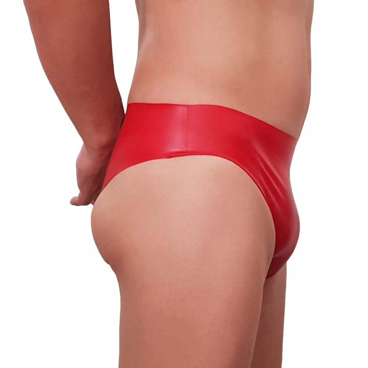 Mens Red Latex Underpants Rubber Briefs Underwear 100% Natural Latex One Size