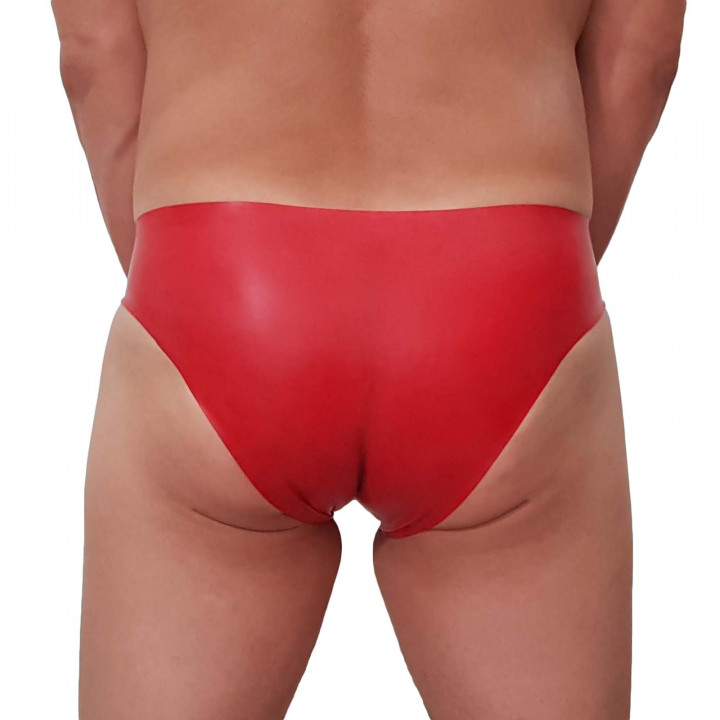 Mens Red Latex Underpants Rubber Briefs Underwear 100% Natural Latex One Size