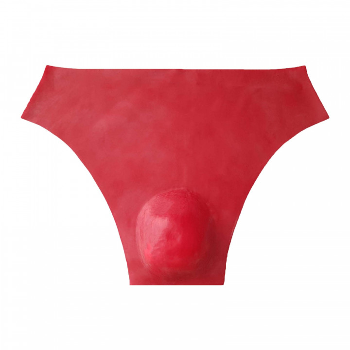 Mens Red Latex Underpants Rubber Briefs Underwear 100% Natural Latex One Size
