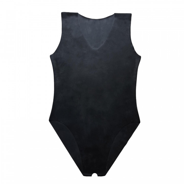 Latex-Body Ouvert Schwarz Damen Naturlatex Gummi Einheitsgröße
