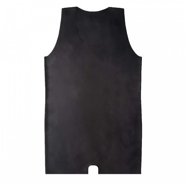 Latex-Kurzanzug ärmellos Schwarz Unisex Naturlatex Gummi Einheitsgröße